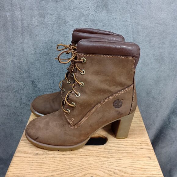 Timberland Women's Allington Lace-Up Ankle Booties Boots‎ 8  Brown - Picture 2 of 15